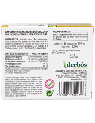 Gasseri Complex (Formula Mejorada) 30Cap. de Derbos