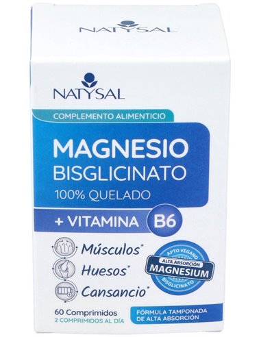 Magnesio (Bisglicinato) + B6 60 Comp. de Natysal