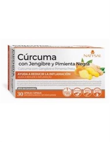 Cúrcuma con Jengibre y Pimienta Negra 30 Cáps. de Natysal