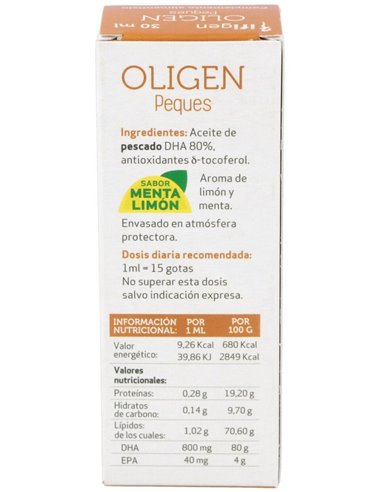 Oligen Peques Dha 80% Tg Enzimatico Menta-Lima 30M de Ifigen