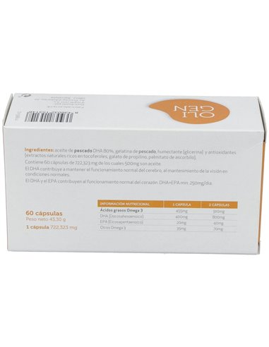 Oligen Dha 80% Tg Enzimatico 60Cap. de Ifigen
