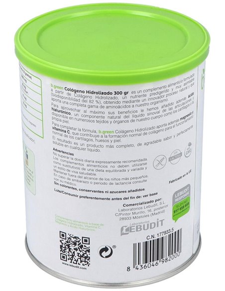 Colageno Hidrolizado 300Gr. de B.Green (Lab. Lebudit)