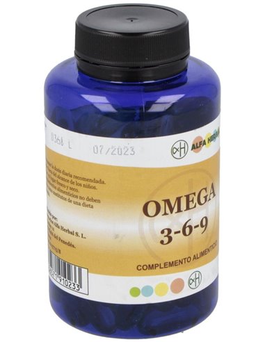 Omega 3-6-9 Aceite De Salmon-Onagra-Lino 100Perlas de Alfa Herbal