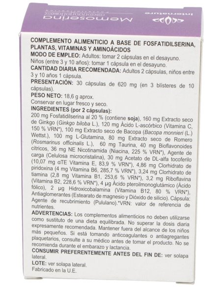 Memoserina Complex 30Cap. de Internature