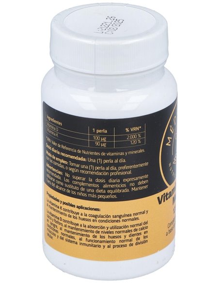 Vitamina D3 + K2 120Perlas de Mederi Nutricion Integrativa