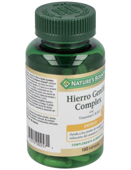 Hierro Gentle Complex 100Cap. de Nature´S Bounty