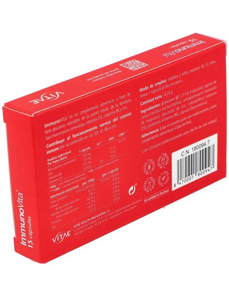 Immunovita 15 cápsulas de Vitae