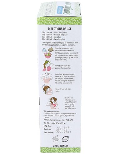 Castaño Oscuro Tinte Organico 100Gr. Ecocert de Cultivators