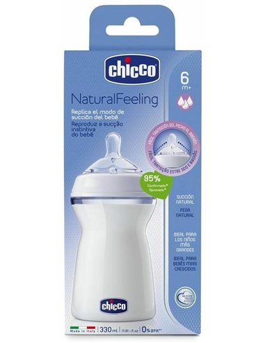 Biberon Nat B/Ancha Sili Fisio Flu Rapi+6M 330Ml de Chicco