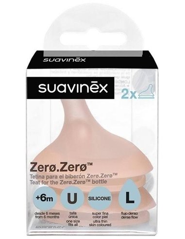 Tetina Zero Antic B/Ancha Sil Flujo Denso 2 Uni de Suavinex