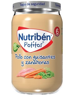 Nutriben Potito Pollo Guisantes Y Zanahoria 235Gr de Nutriben