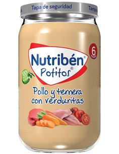 Nutriben Potito Pollo Ternera Verduritas 235Gr +6M de Nutriben