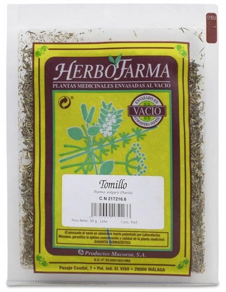 Macoesa Tomillo Herbofarma 20Gr de Macoesa