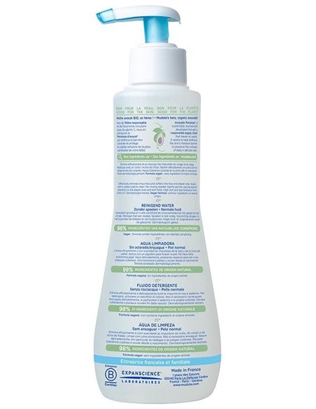 Agua Limpiadora Sin Aclarado Bebe-Niño 300Ml. de Mustela