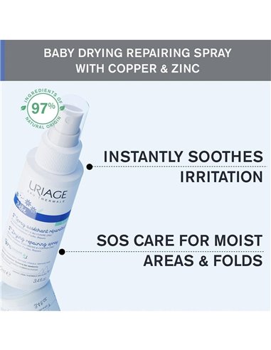 Bebe 1Er Tratamiento Zonas Humedas Cu-Zn 100Ml. de Uriage