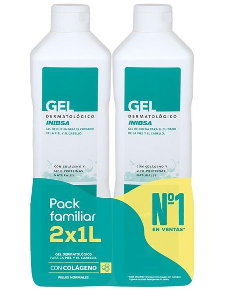 Inibsa Pack Viaje 2 Geles Dermat. 1Litro de Inibsa
