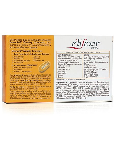 Elifexir Esenciall Piel Canela 40Cap. de Elifexir