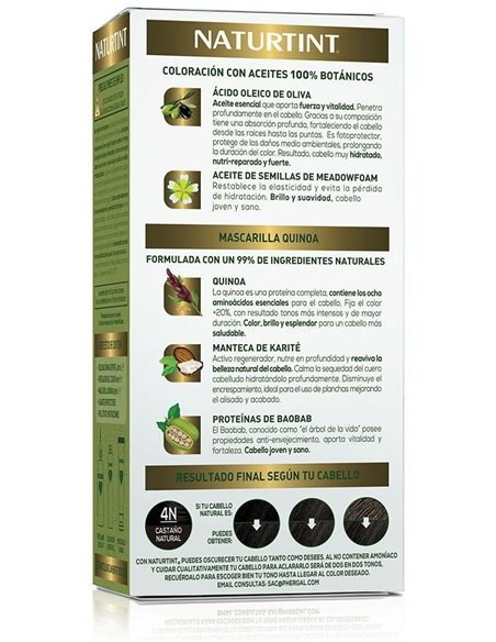 Naturtint Biobased 4N Castaño Natural de Naturtint