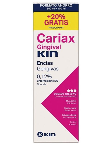 Cariax Gingival Encias Pack Colutorio 500Ml +100Ml de Kin