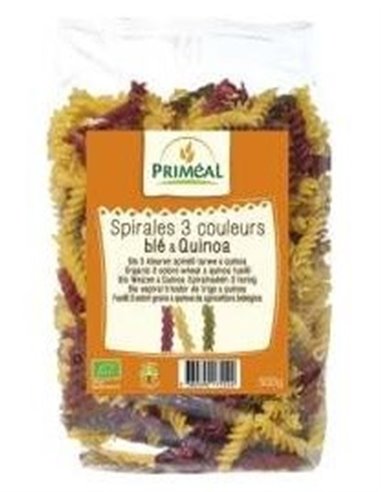 Espirales Tricolor De Trigo Quinoa 500 gramos Bio de Primeal