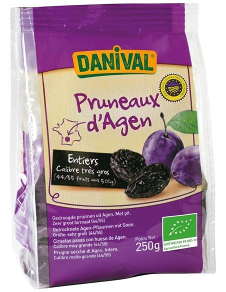 Ciruelas Pasas Grandes Bio, 250 G de Danival
