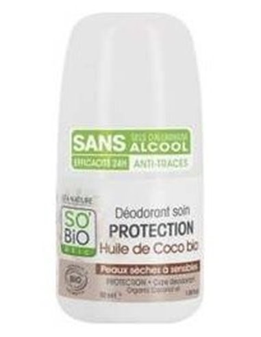 Desodorante Protector 24H Coco Roll-On 50Ml. de So´Bio Etic