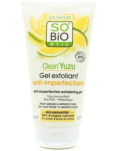 Gel Exfoliante Clean Yuzu Anti Imperfecciones 150M de So´Bio Etic
