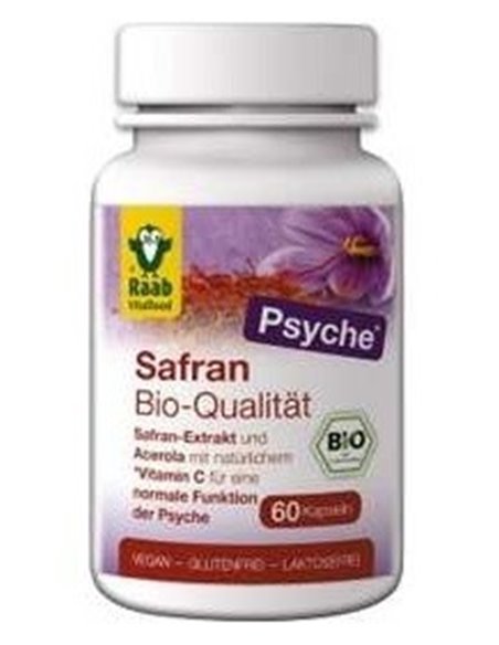 Azafran con Acerola cápsulas 500 mg, bote 60ud de Raab Vitalfood