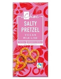 Salty Pretzel Trozos De Pretzel Chocolate 80G Bio de Ichoc