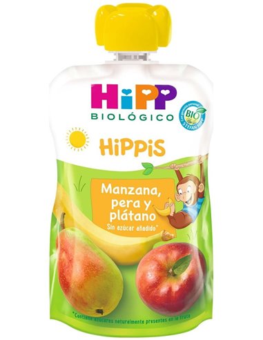 Pouches De Manzana Pera Y Plátano Bio 100 g  de Hipp