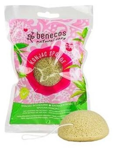Esponja Konjac Te Verde Piel Mixta. Vegano de Benecos