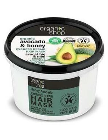 Mascarilla Capilar Reparadora Aguacate-Oliva 250Ml de Organic Shop