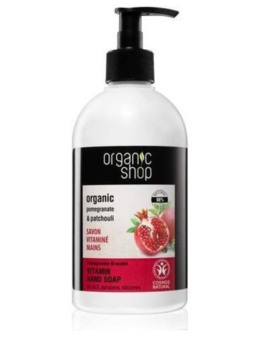 Jabon De Manos Vitaminas Granada-Patchouli 500Ml. de Organic Shop