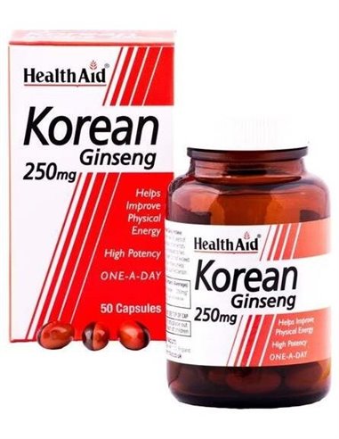 Ginseng Coreano Raiz 50Cap. Health Aid de Health Aid
