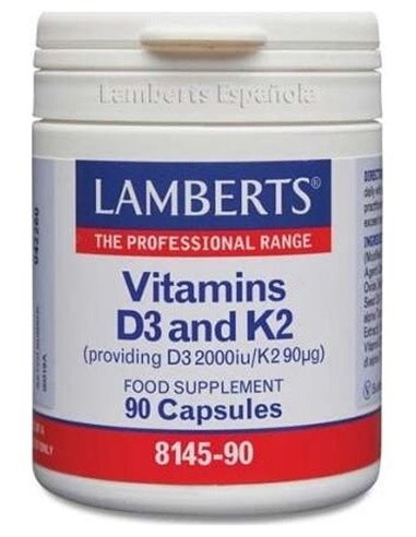 Vitamina D3 (2000 UI) + K2 (como MK-7) (90 µg) de Lamberts