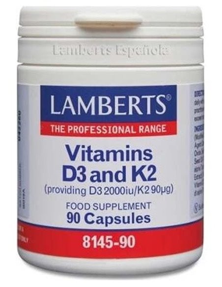 Vitamina D3 (2000 UI) + K2 (como MK-7) (90 µg) de Lamberts