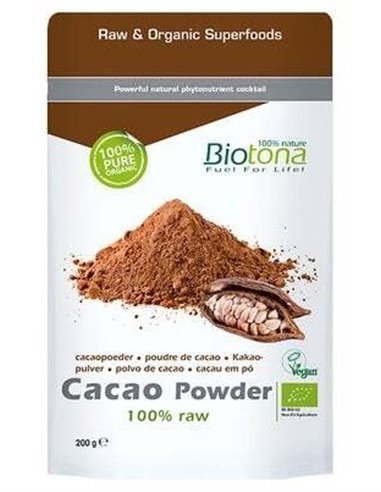 Cacao Raw Powder 200Gr. Bio de Biotona