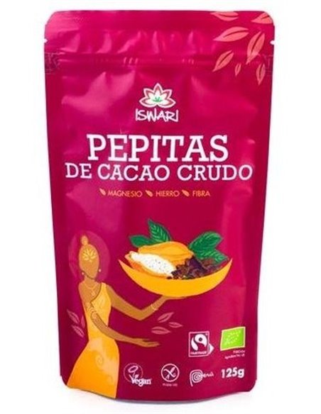Pepitas De Cacao Superalimento 125Gr. Bio de Iswari
