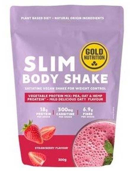 Slim Body Shake Fresa 300Gr. de Gold Nutrition