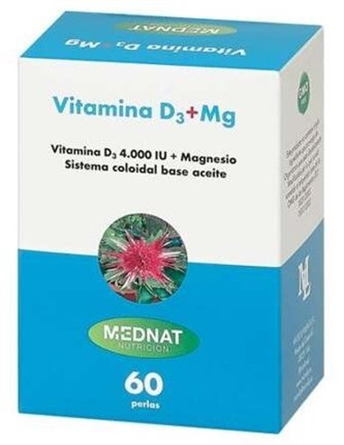 Vitamina D3 + Magnesio 60Perlas de Mednat