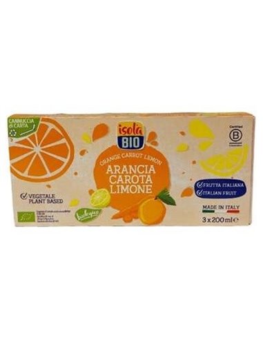 Zumo De Naranja Zanahoria Y Limon 3Udsx200Ml. Bio de Isola