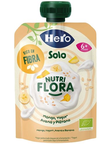 Hero Nutri Flora Mango-Platano-Yogur Eco 100Gr. de Hero