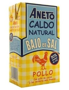 Caldo De Pollo Bajo En Sal 1L. de Aneto