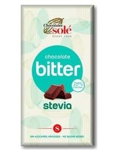 Chocolatina Chocolate Negro 72% Con Stevia 25G 30U de Chocolates Sole
