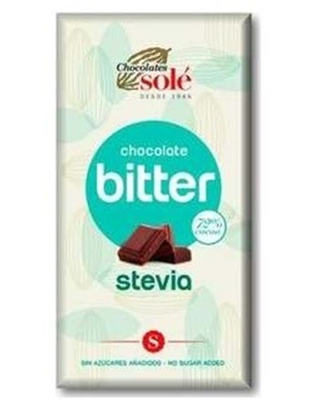 Chocolatina Chocolate Negro 72% Con Stevia 25G 30U de Chocolates Sole
