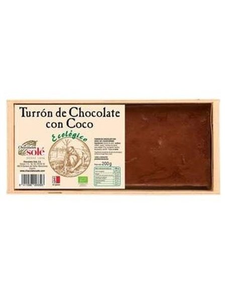 Turron Chocolate Con Coco 200Gr.Eco de Chocolates Sole