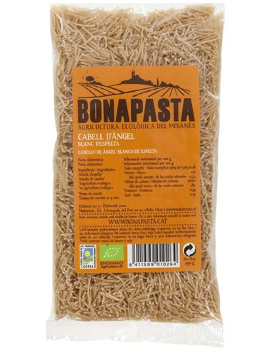 Fideos Finos De Espelta Blancos 250 gramos Eco de Bonapasta