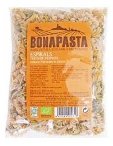 Espirales Tricolor De Espelta 500 gramos Eco de Bonapasta