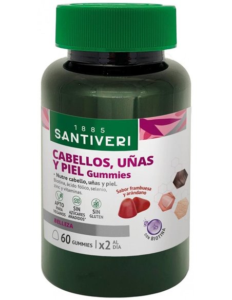 Cabellos Uñas Piel 60 Gummies de Santiveri