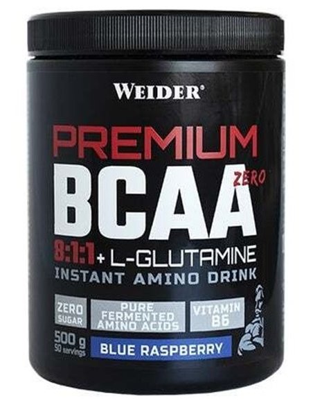 Weiderpremium Bcaa+L-Glutamina Blueraspberry 500Gr de Weider